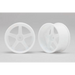 Racing Performer 5 Spoke Drift Wheels (12mm Hex) (White) (6mm Offset)