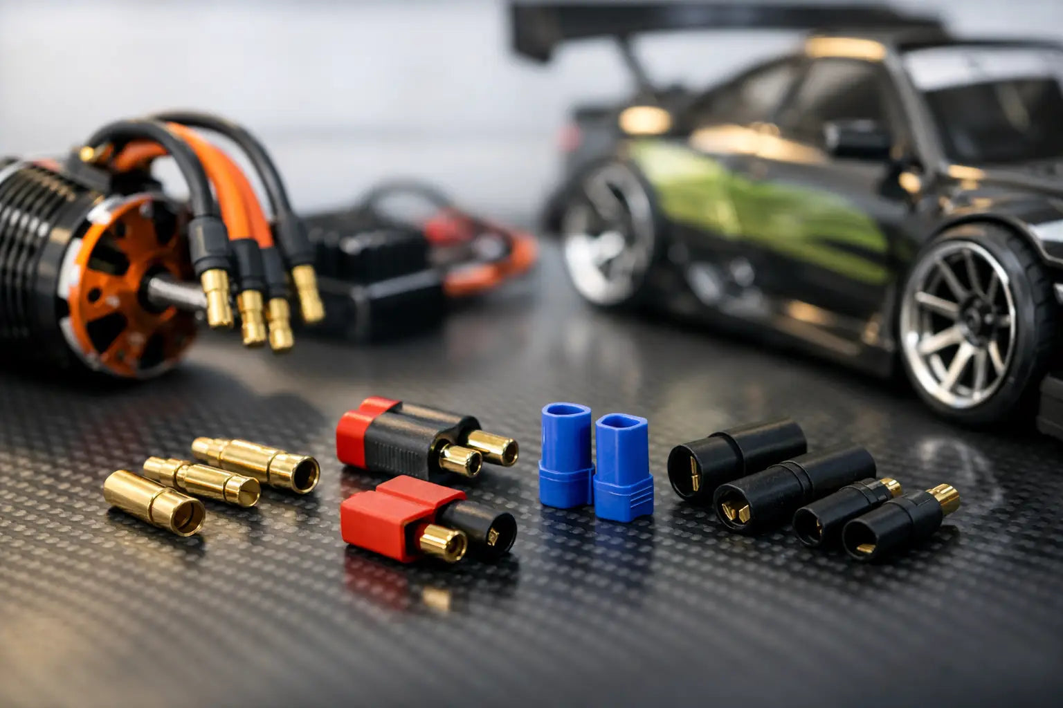 RC Motor Connectors for Drift and Racing Builds
