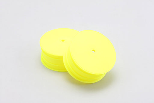 B4-821A Yokomo 12mm Hex 1/10 4WD Front Buggy Wheels (Yellow) (2)