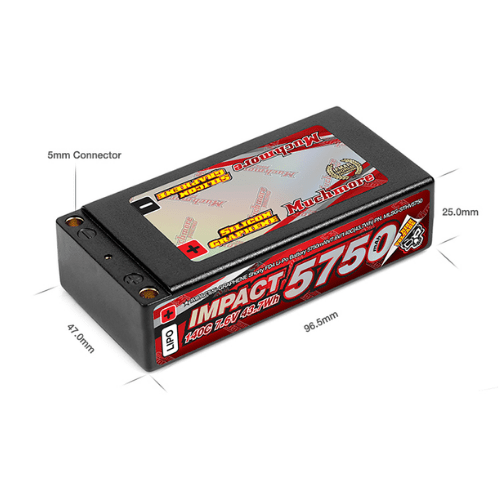 Muchmore Racing IMPACT [Silicon Graphene] FD4 5750mAh/7.6V 140C Shorty Battery