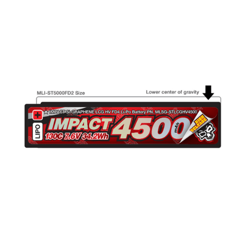 Muchmore Racing IMPACT [Silicon Graphene] LCG HV FD4 4500mAh/7.6V 130C Shorty Battery