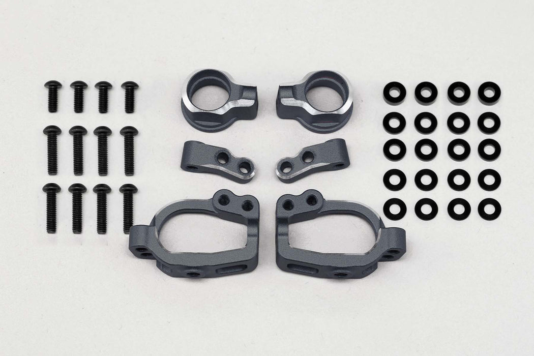 RD-415SAB Yokomo Aluminum Adjustable Front Steering Block Set (Black)