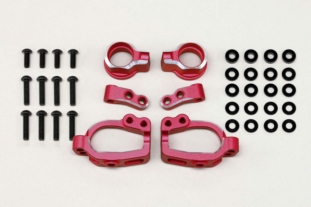 RD-415SAR Yokomo Aluminum Adjustable Front Steering Block Set (Red)