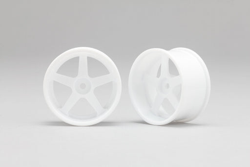 RP-6113W6A Racing Performer 5 Spoke Drift Wheels (12mm Hex) (White) (6mm Offset)