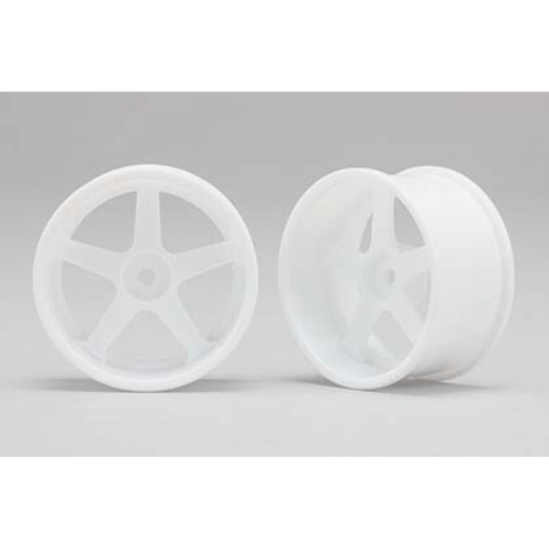 Racing Performer 5 Spoke Drift Wheels (12mm Hex) (White) (6mm Offset)