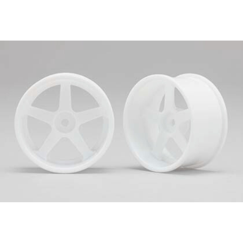 Racing Performer 5 Spoke Drift Wheels (12mm Hex) (White) (6mm Offset)