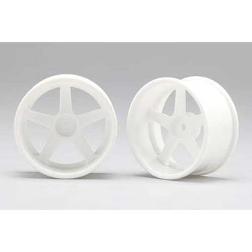 Racing Performer 5 Spoke Drift Wheels (12mm Hex) (White) (8mm Offset)