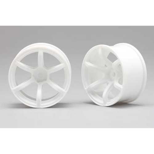 Racing Performer 6 Spoke Drift Wheels (12mm Hex) (White) (8mm Offset)