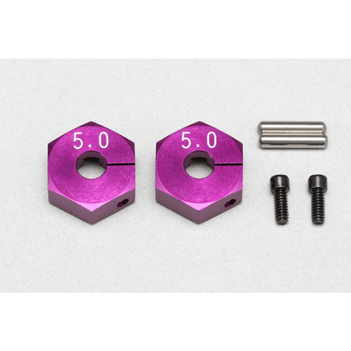 Y2-011CP5A Yokomo Clamping Wheel Hubs (Purple) (5.0mm)