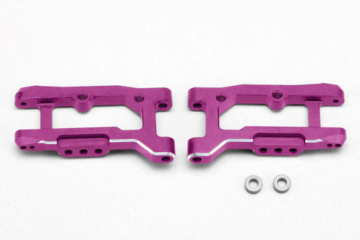Y2-PO8RAW Yokomo Aluminum Rear "H" Arm (Weight Spec/Short) (Purple)