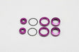 Y2-S4CPA Yokomo SLF Shock O-Ring Cap/Adjust Nut/Cap Nut (Purple)