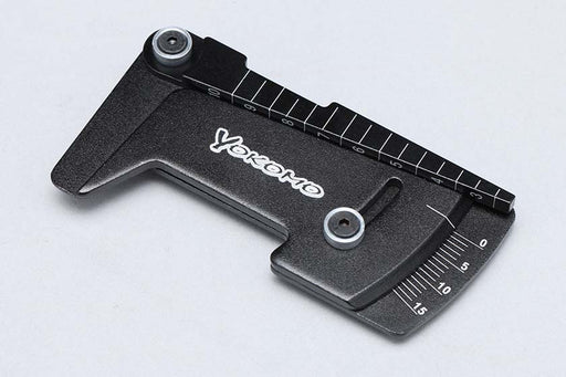 Yokomo Aluminum Ride Height & Camber Gauge (Black)