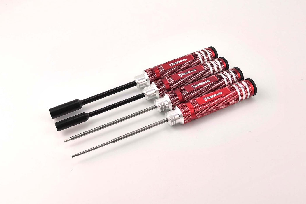 Yokomo Metric Hex & Nut Driver Set (1.5, 2.0, 5.5, 7.0mm) (Red)