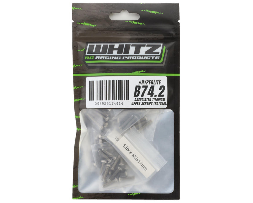 Whitz Racing Team Associated B74.2 HyperLite Ti Upper Screw Kit