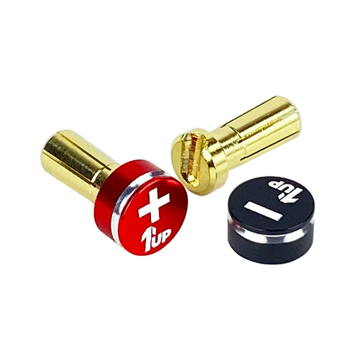 1UP190432 1up Racing 5mm LowPro Bullet Plugs with Grips